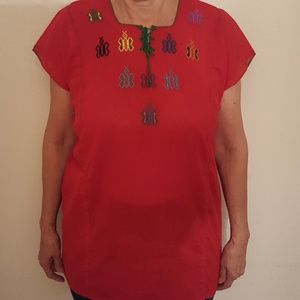 Mexican Embroidered Peasant Top (new)